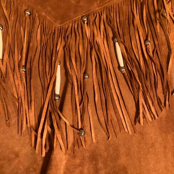 Liz & Parker suede leather fringe western vest M - Picture 6 of 8